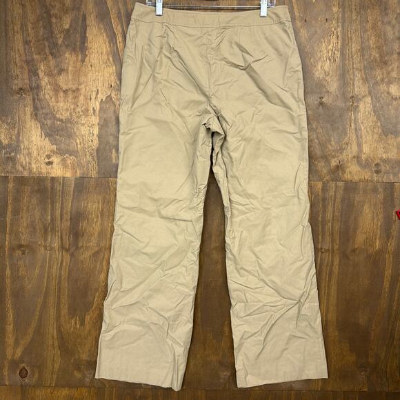 Ann Taylor LOFT Womens Pants Tan High Rise Ann Fit Lined Loose Leg Stretch 12 - Picture 10 of 11